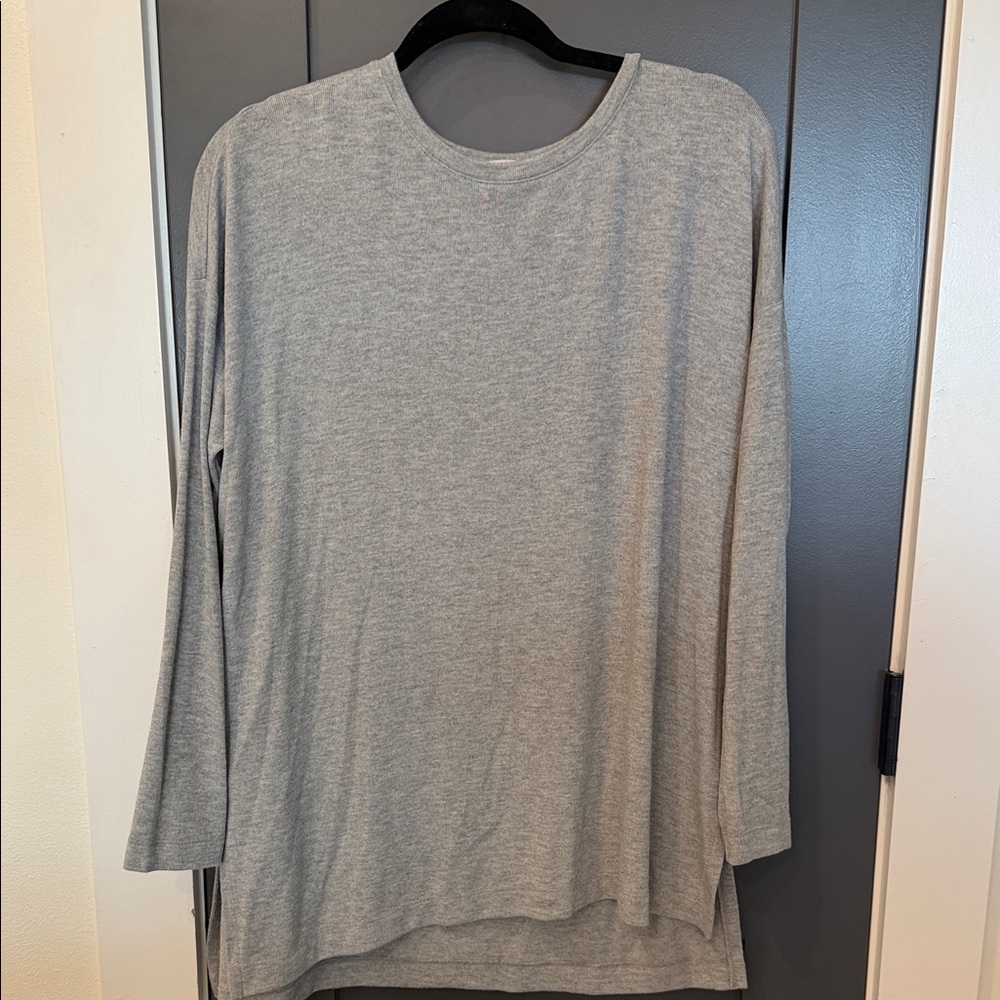 Gray Long Sleeve Top